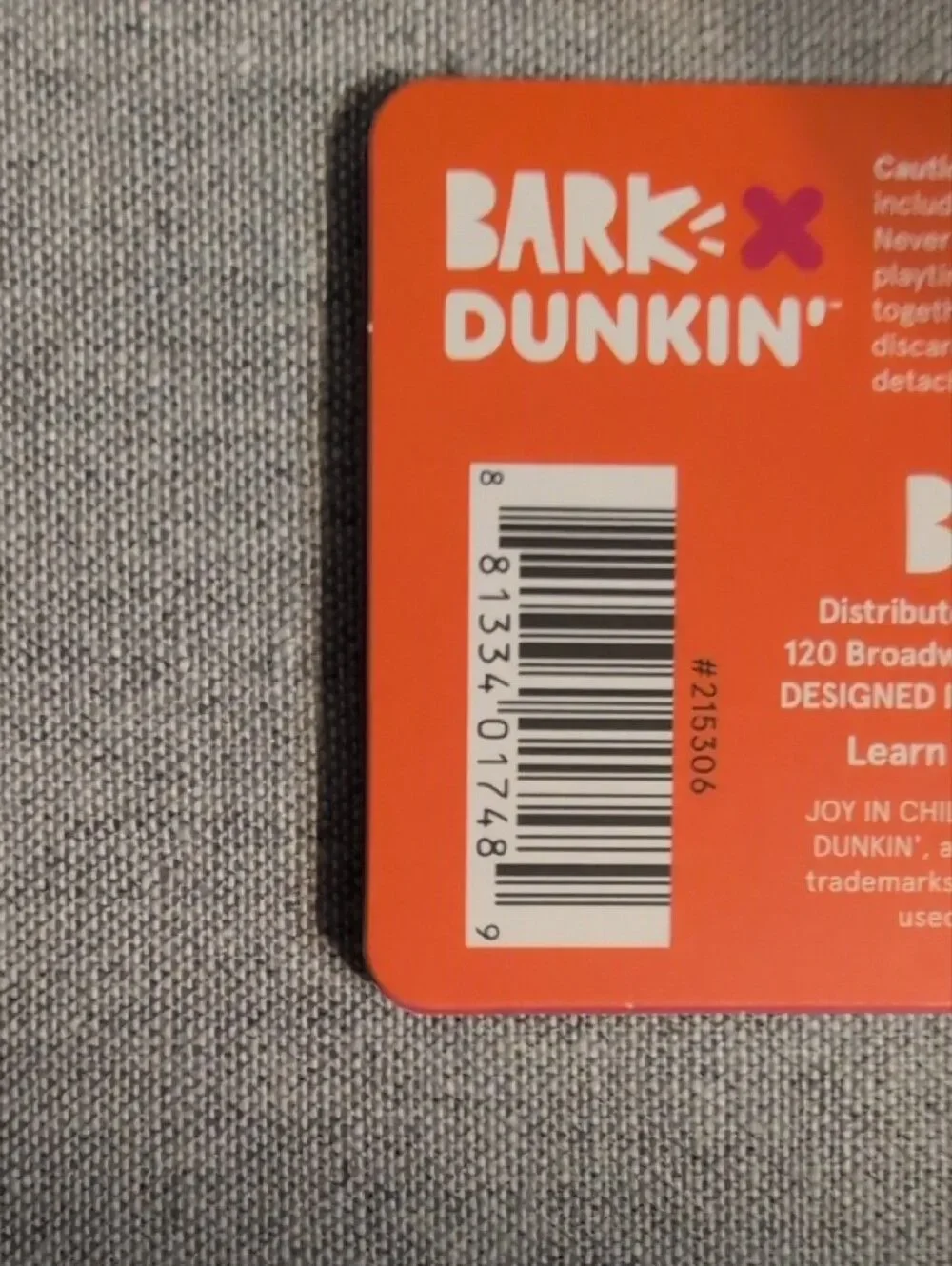 Bark Dunkin' Sausage, Egg & Cheese, Dog Toy New With Tags
